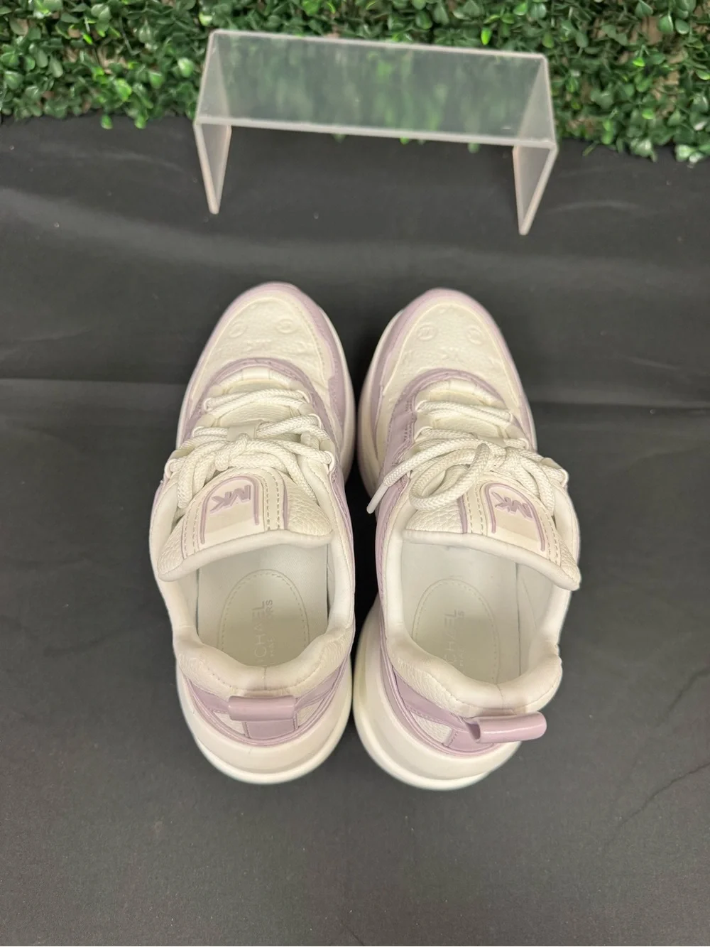 Michael Kors Olympia Mixed-Media Trainer - W5.5 - Picture 6 of 8
